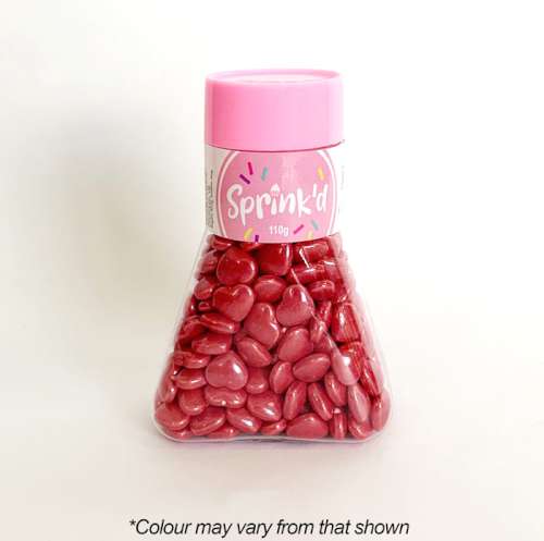 Sprink'd Sprinkles - Hearts Red - Click Image to Close